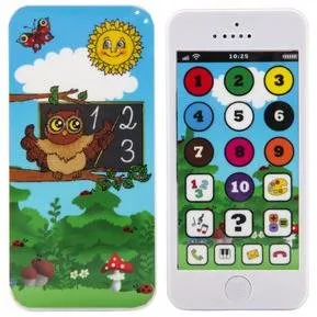 Interaktívna hračka Teddies Náučný mobilný telefón s krytom Múdra sova