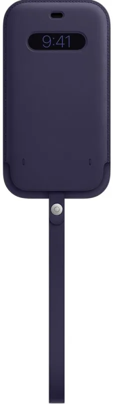 Puzdro na mobil Apple iPhone 12 Pro Max Kožený návlek s MagSafe temne fialový