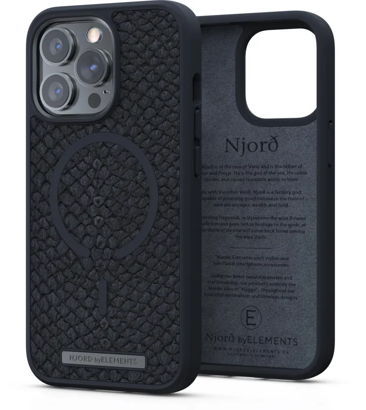Kryt pre mobil Njord Vindur Case for iPhone 13 Pre Dark Grey