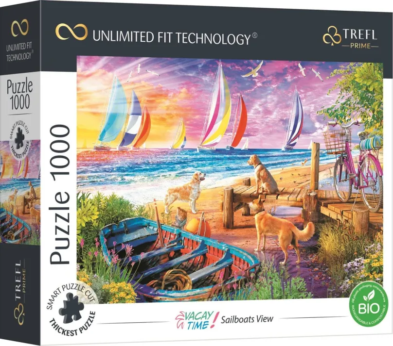 Puzzle Trefl Puzzle UFT Vacay Time: Výhľad na plachetnice 1000 dielikov