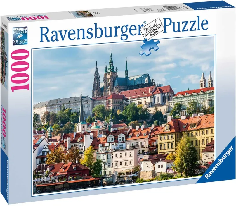 Puzzle Ravensburger Pražský hrad, 1000 dielikov v balení, téma hrady a zámky a česká repub