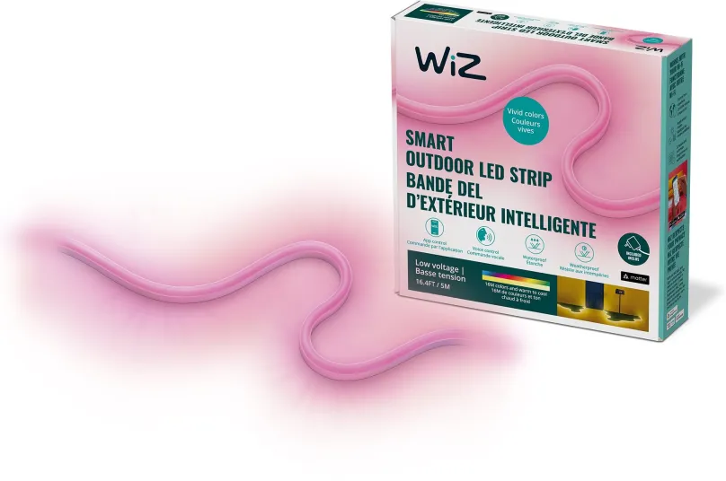 Záhradné osvetlenie WiZ Outdoor RGBW LED strip kit 5m Type C