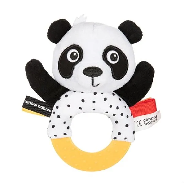 Hrkálka Canpol babies Senzorická hračka Panda s hryzátkom a hrkálkou BabiesBoo