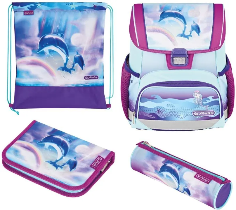 Aktovka HERLITZ Loop+ Školská taška, delfín, 16L