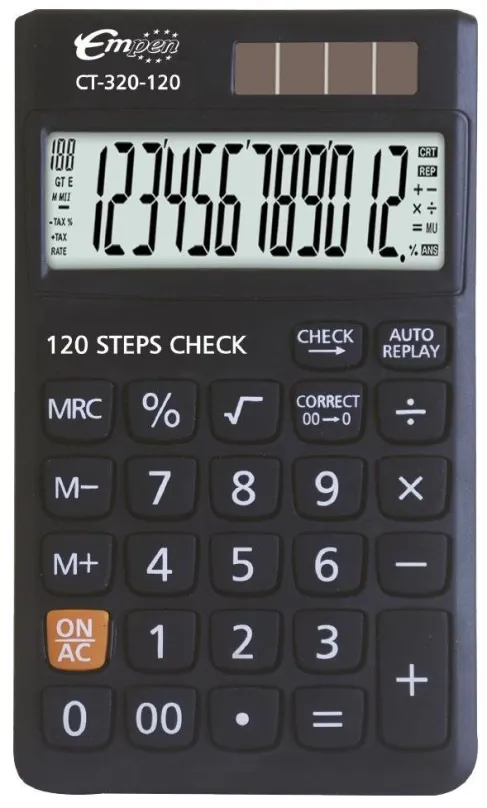 Kalkulačka MPM Quality empen B01E.3957, stolné, solárne aj batériové napájanie, 12miestny