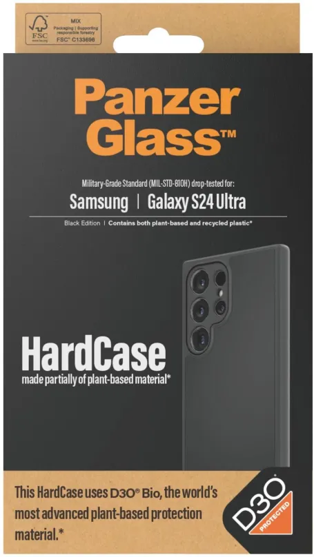 Kryt na mobil PanzerGlass HardCase D30 Samsung Galaxy S24 Ultra (Black edition), pre Samsu
