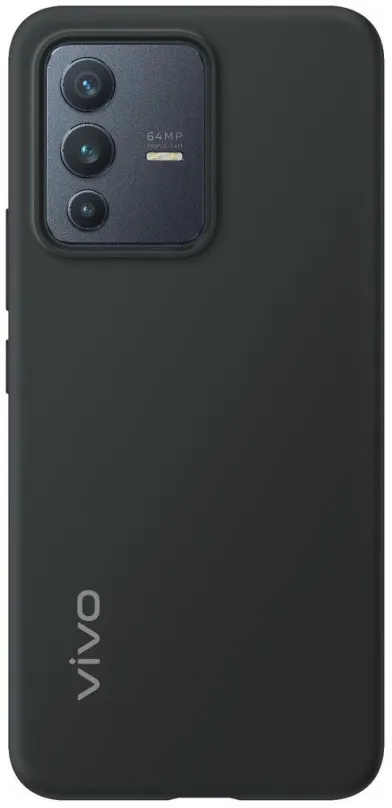 Kryt na mobil Vivo V23 5G Silicone Cover, Black, pre Vivo V23 5G, materiál silikón, mäkký,