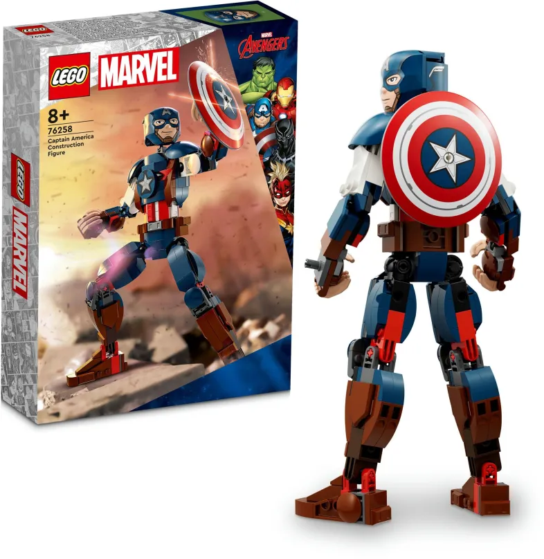 LEGO stavebnica LEGO® Marvel 76258 Zostaviteľná figúrka: Captain America