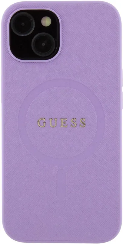 Kryt na mobil Guess PU Saffiano MagSafe Zadný Kryt pre iPhone 15 Purple