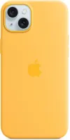 Kryt na mobil Apple iPhone 15 Plus Silikónový kryt s MagSafe lúčovo žltý