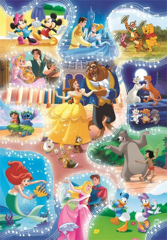 Puzzle Clementoni Puzzle Disney: Je čas tancovať 104 dielikov