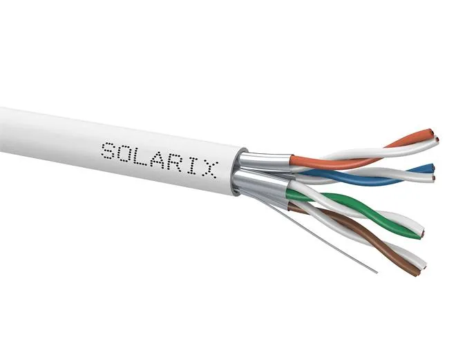Instalační kabel Solarix CAT6A STP LSOH Dca s1 d2 a1 - metráž, drát, bílá barva kabelu