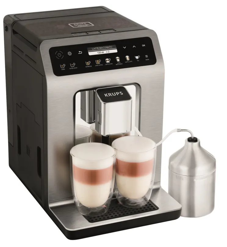 Automatický kávovar KRUPS EA894T10 Evidencia Plus Titan s nádobou na mlieko