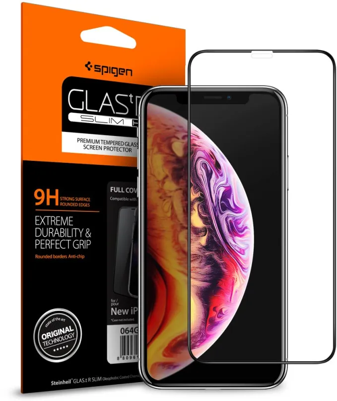 Ochranné sklo Spigen Glass FC HD Black iPhone 11/XR, pre Apple iPhone 11 a iPhone Xr, tvrd