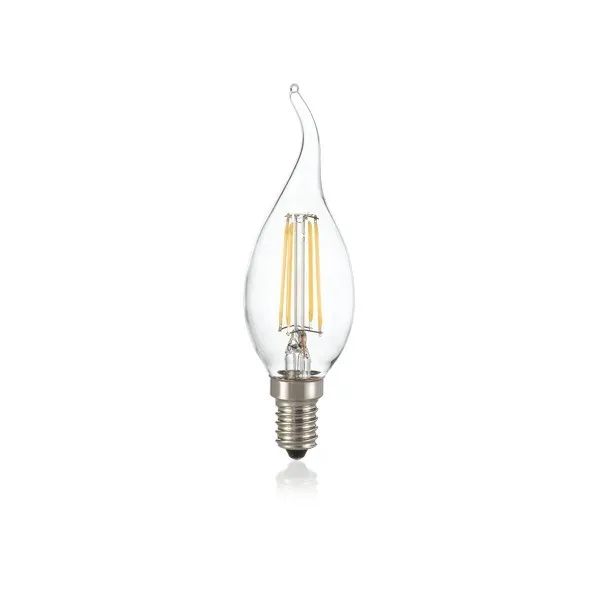 Ideal Lux 188911 LED žiarovka Filament BA35 1x4W | E14 | 520lm | 3000K - stmievateľná, číra