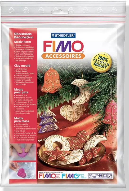 Modelovacia hmota FIMO 8742 Silikónová forma „Christmas decorations“