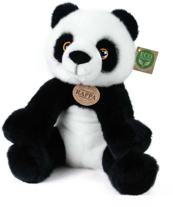 Plyšák RAPPA Plyšová panda sediaca 27 cm, Eco-Friendly