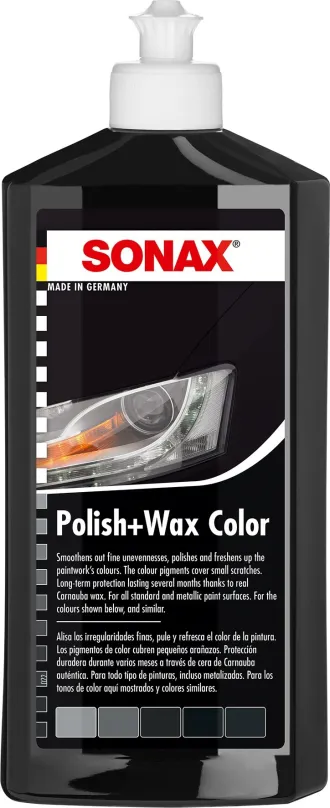 Leštenka na auto SONAX Polish & Wax COLOR čierna, 500ml