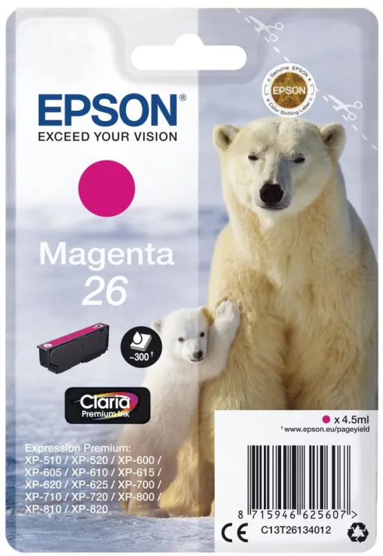 Cartridge Epson T2613 purpurová, pre Epson Expression XP-600, XP-610, XP-700, XP-800, až 3
