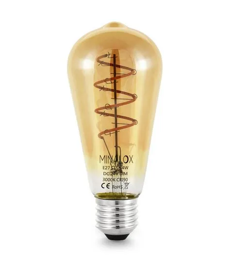 LED stmievateľná žiarovka Minalox E27/4W/24V 3000K