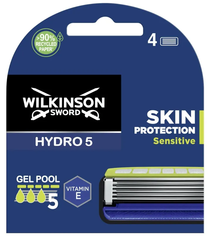 Pánske náhradné hlavice WILKINSON Hydro 5 Skin Protection Sensitive 4 ks