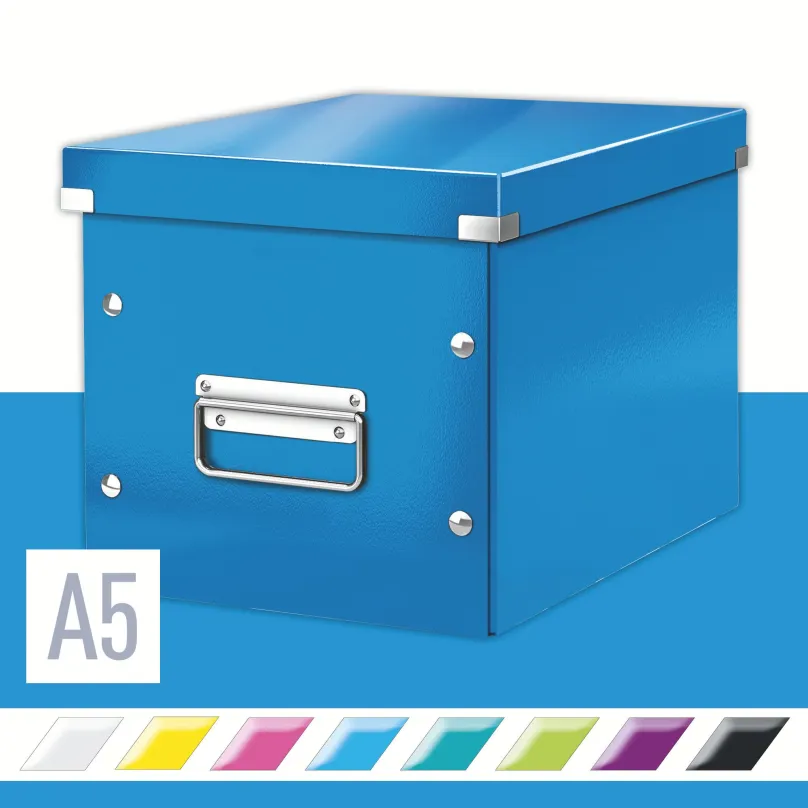 Archivačná krabica LEITZ WOW Click & Store A5 26 x 24 x 26 cm, modrá