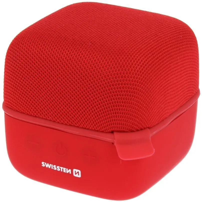 Bluetooth reproduktor Swissten Music Cube Bluetooth reproduktor červený, aktívny, s výkono