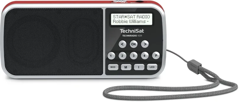 Rádio TechniSat TECHNIRADIO RDR červená, klasické, prenosné, DAB+, FM a RDS tuner s 40
