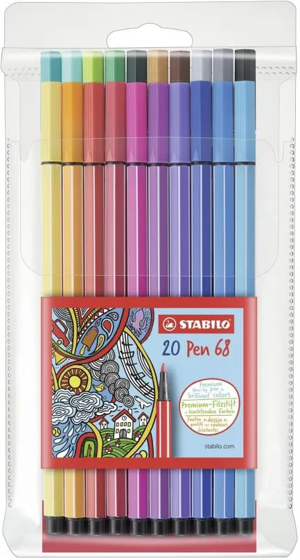 Fixy STABILO Pen 68 20 ks plastové púzdro