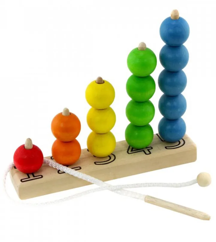 Vzdelávacia sada Ulanik Montessori drevená hračka "Colourful counting"