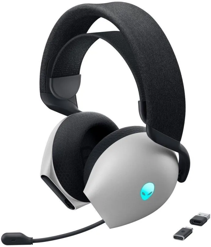 Herné slúchadlá Dell Alienware Dual Mode Wireless Gaming Headset - AW720H (Lunar Light)