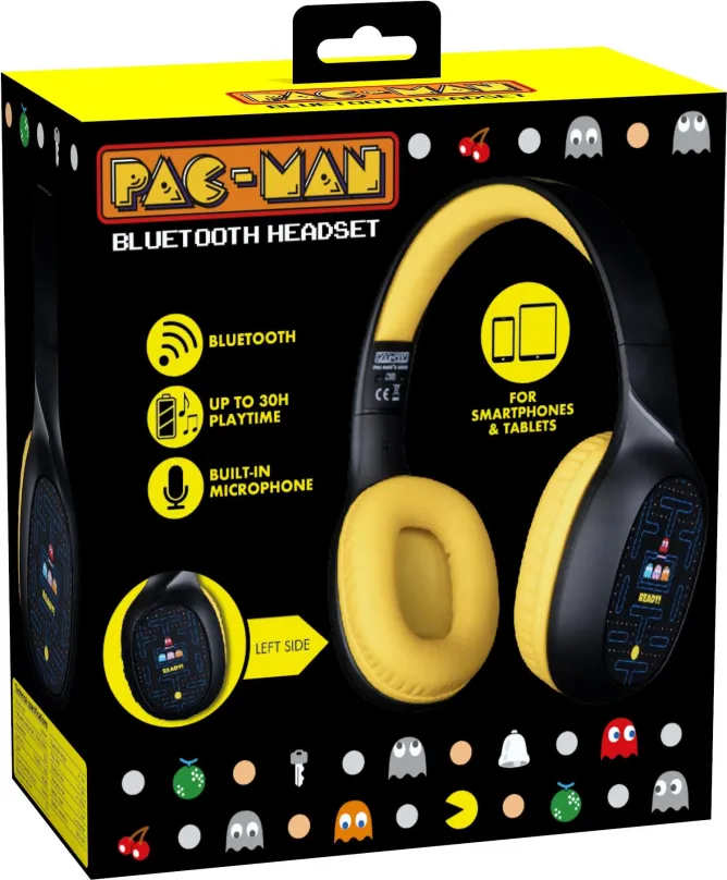 Herné slúchadlá Konix Pac-Man Bluetooth Headset