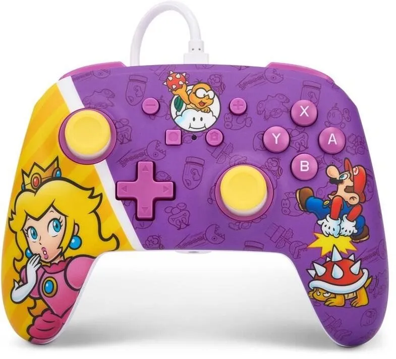 Gamepad PowerA Enhanced Wired Controller - Nintendo Switch - Princess Peach Battle, pre Ni