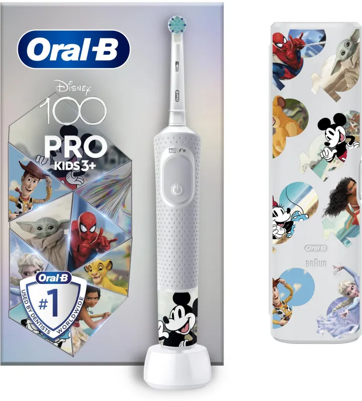 Elektrická zubná kefka Oral-B Pro Kids Disney 100 Let S Designom Od Brauna s puzdrom