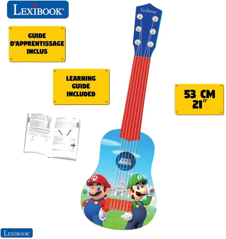 Detská gitara Lexibook Super Mario Moja prvá gitara - 21"