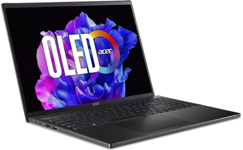 Notebook Acer Swift Edge 16 Olivine Black celokovový, AMD Ryzen 7 7840U, 16" OLED les