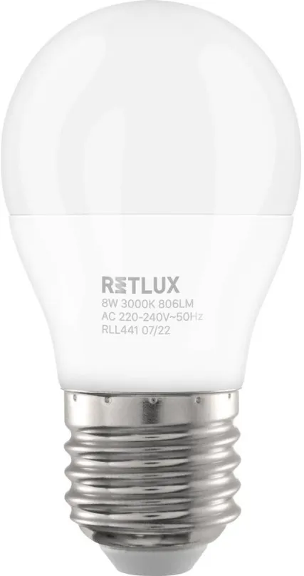 LED žiarovka RETLUX RLL 441 G45 E27 miniG 8W WW