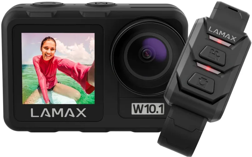 Outdoorová kamera LAMAX W10.1, vodotesná, 4K/60 fps, Full HD až 120 fps, dotykový 2“ displ