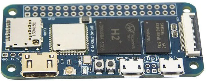Mini počítač Banana Pi M2 ZERO, Cortex-A7 Quad-Core, Mali 400, RAM 0,5 GB, Bez mechani