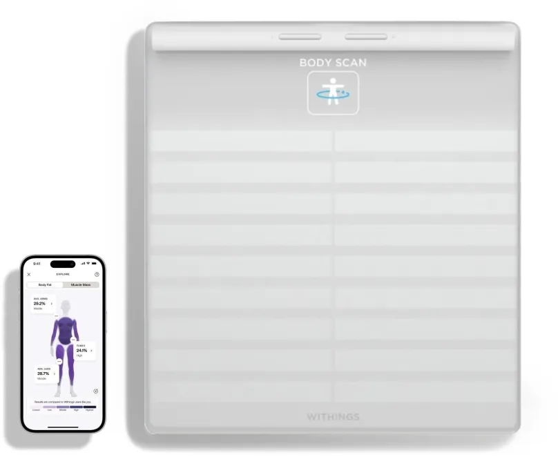 Osobná váha Withings Body Scan Connected Health Station - White