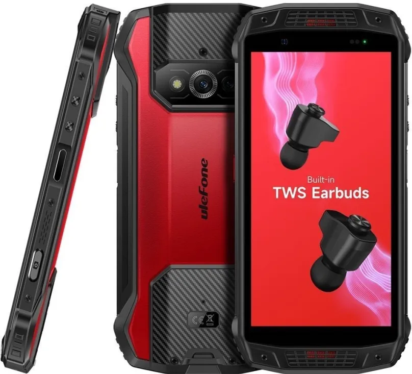 Mobilný telefón UleFone Armor 15 TWS Earphones 6GB/128GB červená