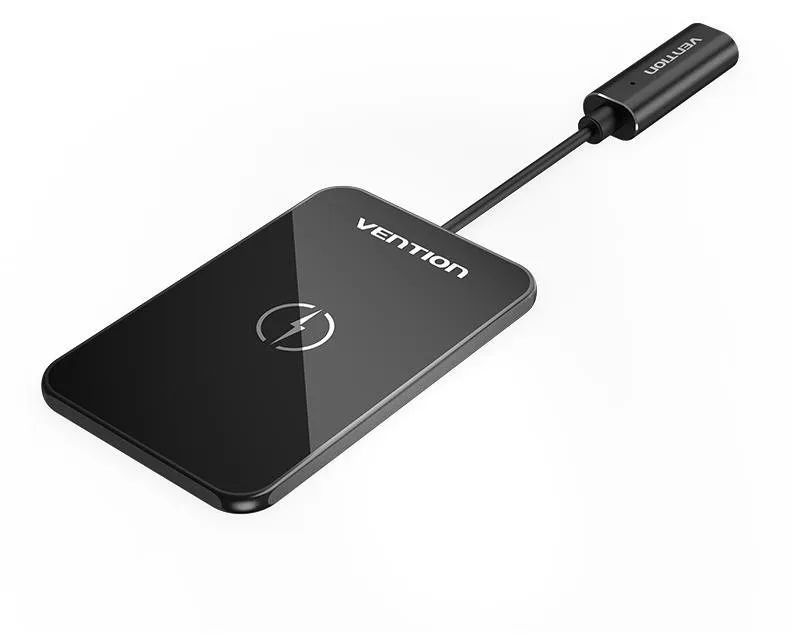 Bezdrôtová nabíjačka Vention Wireless Charger 15W Ultra-thin Mirrored Surface Type 0.05M Black