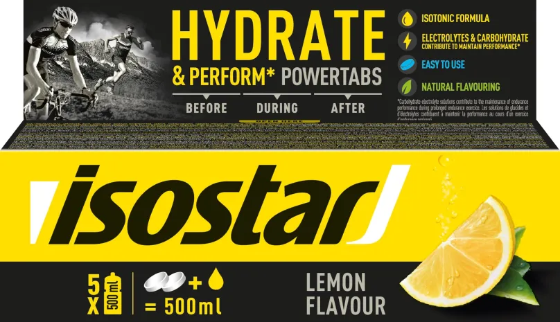 Iónový nápoj Isostar 120g fast hydratation tablety box, citrón