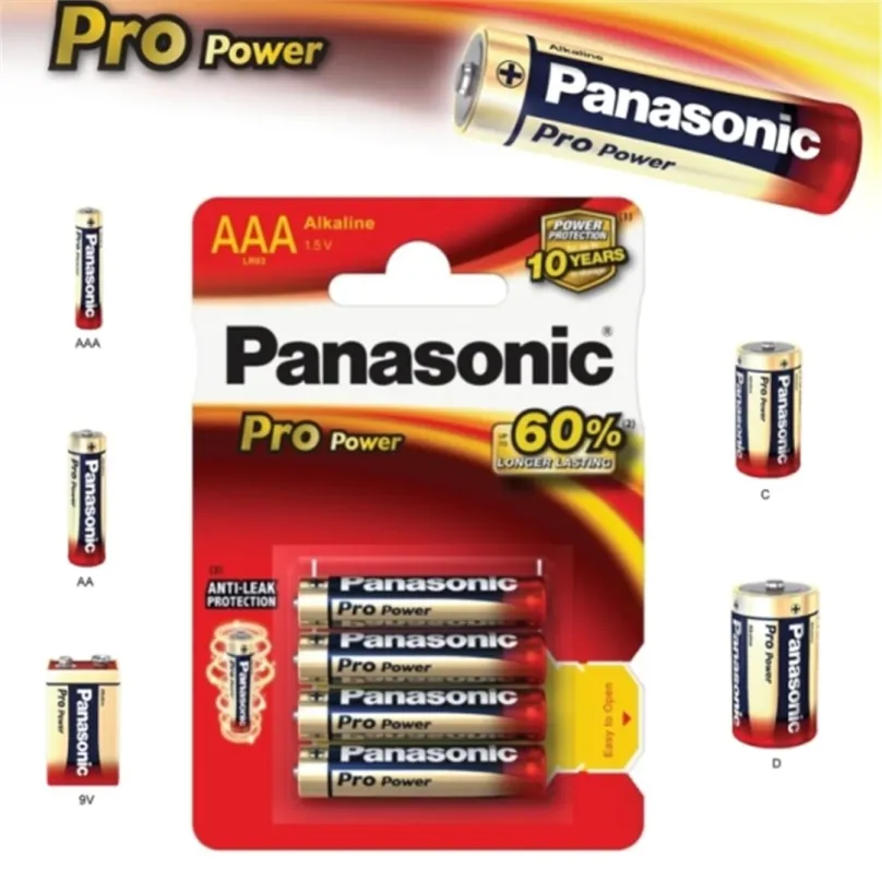 Batéria alkalická, AAA, 1.5V, Panasonic, blister, 4-pack, 265899, Pro Power