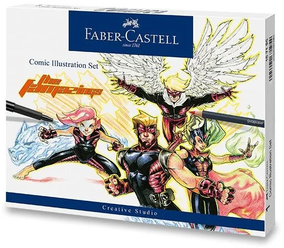 Popisovač Popisovače Faber-Castell Comic Illustration, súprava 15 ks