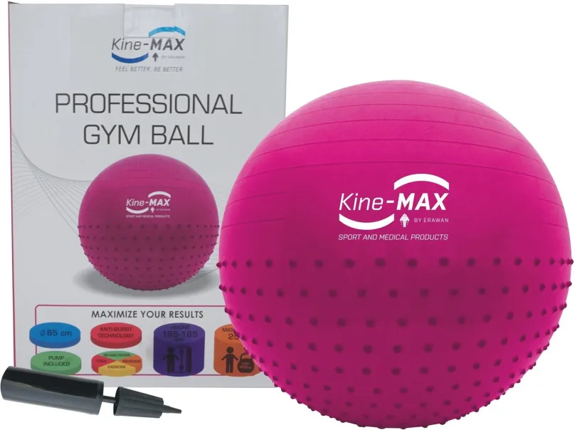 Fitlopta Kine-MAX Professional GYM Ball - ružový