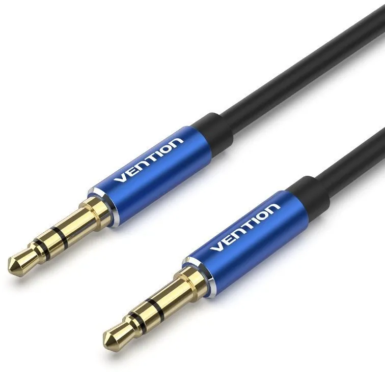 Audio kábel Vention 3.5mm Male to Male Audio Cable 0.5m Blue Aluminum Alloy Type