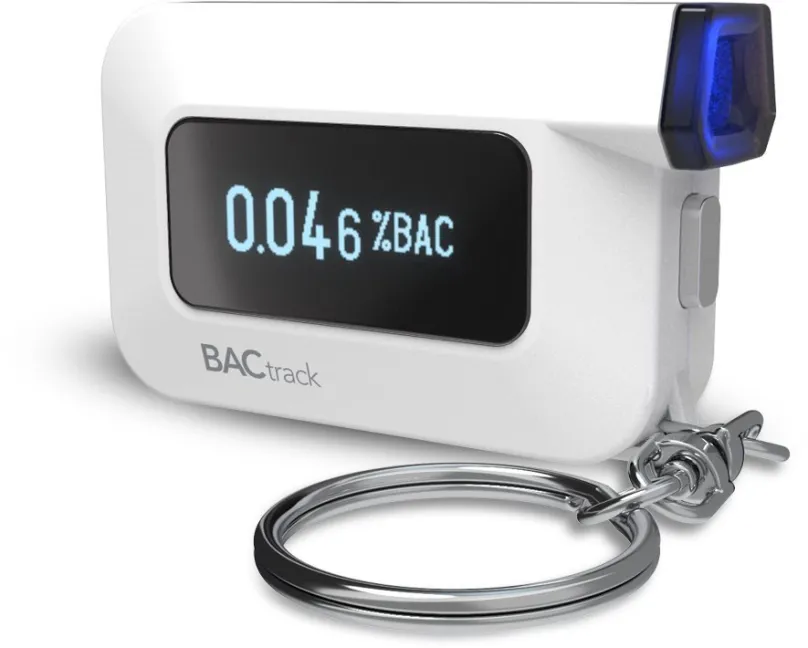 Alkohol tester BACtrack C6 Keychain, s elektrochemickým senzorom, rozsah merania 0-4‰, cez