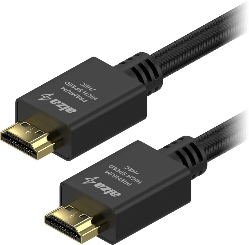 Video kábel AlzaPower AluCore Premium HDMI 2.0 High Speed 4K 5m čierny