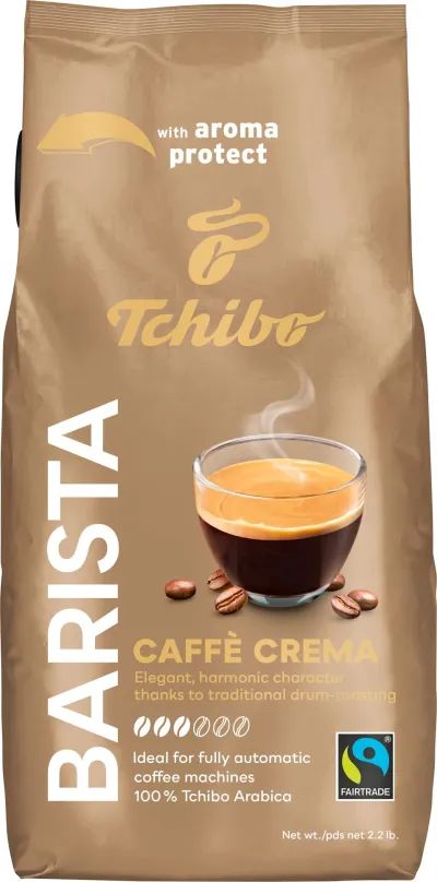 Káva Tchibo Barista Caffé Crema, zrnková, 1000g, zrnková, 100% arabica,